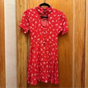 Forever 21 Red Floral Mini Dress